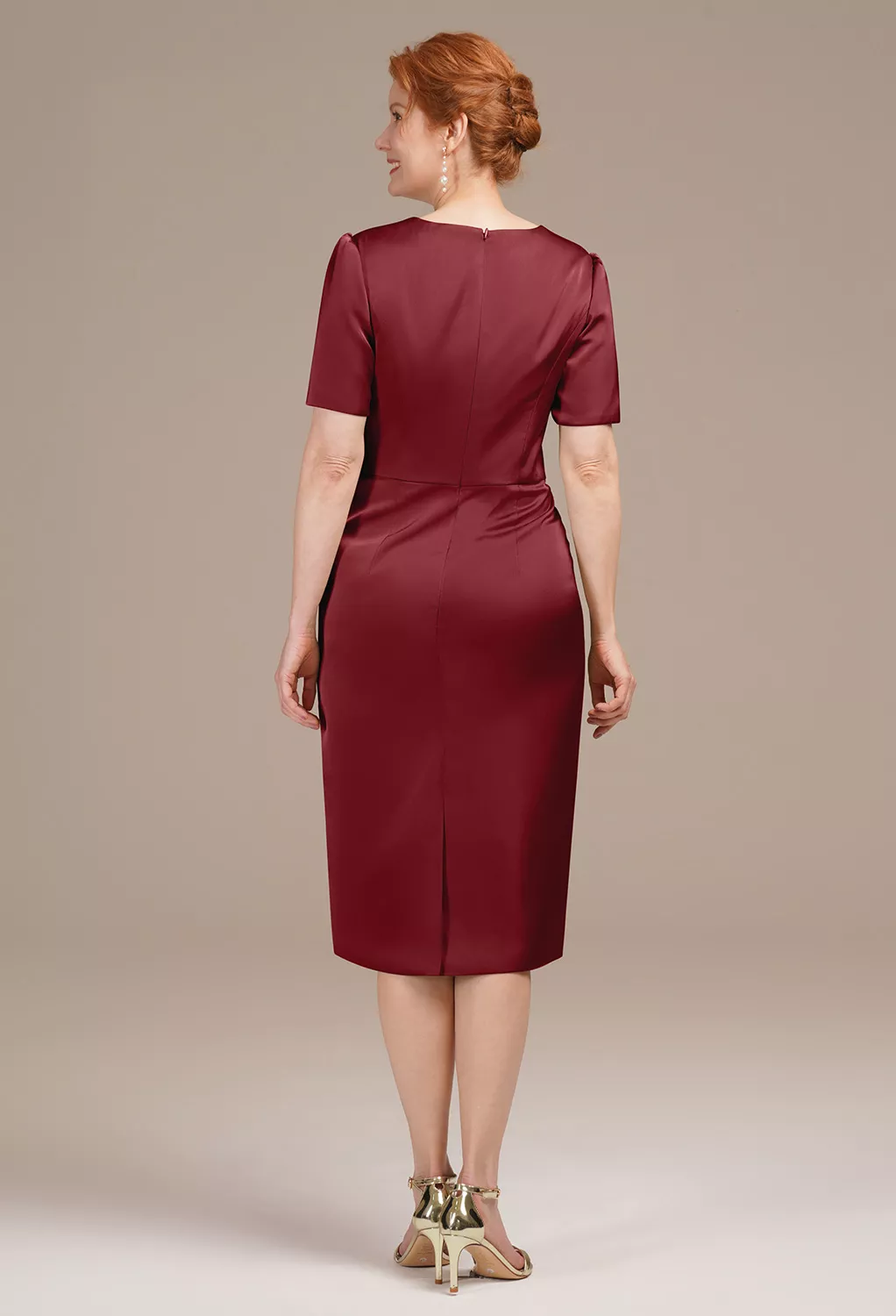 AW Ri Burgundy  Mother of the Bride Dresses